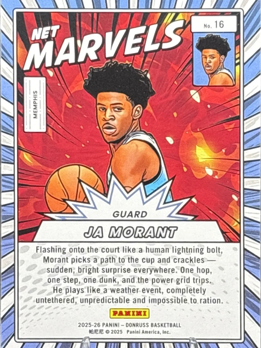 Panini Marvels Ja Morant Trading Card